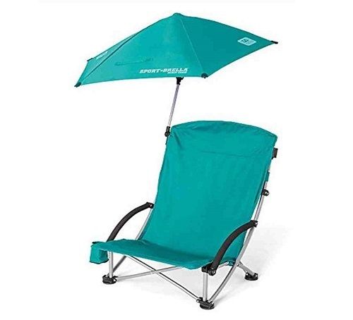 Sklz Sport Brella Beach Chair Portable Umbrella Chair Aqua